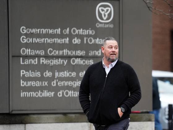 November 22, 2024, Ottawa, On, CANADA: Freedom Convoy organizer Pat King returns to court following a break in Ottawa on Friday, Nov. 22, 2024. King, one of the most prominent figures of the 2022 convoy in Ottawa, has been found guilty on five counts including mischief and disobeying a court order. Ottawa CANADA  - ZUMAc35_ 20241122_zaf_c35_039 Copyright: xSeanxKilpatrickx