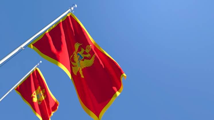 3D rendering of the national flag of Montenegro waving in the wind 3D rendering of the national flag of Montenegro waving in the wind against a blue sky Copyright: xZoonar.com AlekseyxButenkovx 15903176