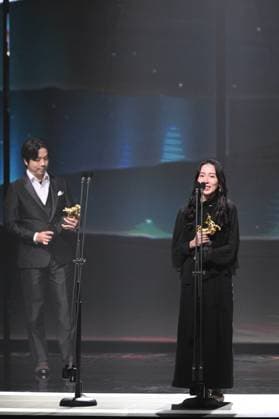 61st Taiwan Film Golden Horse Awards TAIPEI, CHINA - NOVEMBER 24, 2024 - Actors receive trophies at the 61st Taiwan Film Golden Horse Awards in Taipei, Taiwan province, China, Nov 24, 2024. Taipei Taiwan China  Copyright: xCFOTOx i1732415725055