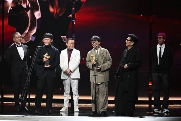 61st Taiwan Film Golden Horse Awards TAIPEI, CHINA - NOVEMBER 24, 2024 - Actors receive trophies at the 61st Taiwan Film Golden Horse Awards in Taipei, Taiwan province, China, Nov 24, 2024. Taipei Taiwan China  Copyright: xCFOTOx i1732415763262