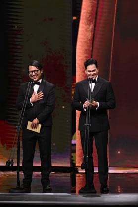 61st Taiwan Film Golden Horse Awards TAIPEI, CHINA - NOVEMBER 24, 2024 - Actors receive trophies at the 61st Taiwan Film Golden Horse Awards in Taipei, Taiwan province, China, Nov 24, 2024. Taipei Taiwan China  Copyright: xCFOTOx i1732415796554