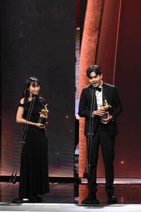 61st Taiwan Film Golden Horse Awards TAIPEI, CHINA - NOVEMBER 24, 2024 - Actors receive trophies at the 61st Taiwan Film Golden Horse Awards in Taipei, Taiwan province, China, Nov 24, 2024. Taipei Taiwan China  Copyright: xCFOTOx i1732415763719
