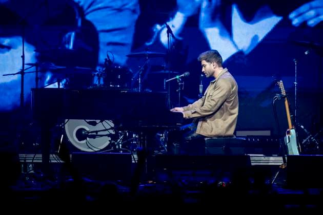 Solidarity concert Music from the heart in support of those affected by the DANA The singer Pablo Alborán performs during the solidarity concert Music from the heart, at the WiZink Center, on November 24, 2024, in Madrid Spain Numerous artists have joined to participate in the concert, The money raised from ticket sales and donations from the zero row will go entirely to the platform Som Solidaritat de la Generalitat Valenciana, which will use it to mitigate the effects of the storm in Valencia 24 NOVEMBER 2024 A Pé Madrid Madrid Spain  Copyright: xA.xPÃ rezxMecax 6364695