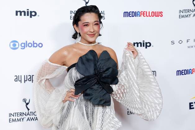 Jacqueline Sato arrives on the red carpet at the 52nd International Emmy Awards at New York Hilton Midtown in New York City on Monday, November 25, 2024.  NYP20241125105 JohnxAngelillo