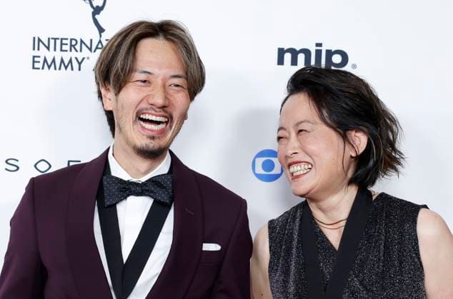 Yu Nakajima (L) and Keiko Shirai arrive on the red carpet at the 52nd International Emmy Awards at New York Hilton Midtown in New York City on Monday, November 25, 2024.  NYP20241125113 JohnxAngelillo