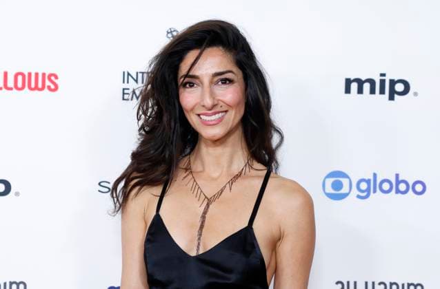 Necar Zadegan arrives on the red carpet at the 52nd International Emmy Awards at New York Hilton Midtown in New York City on Monday, November 25, 2024.  NYP20241125132 JohnxAngelillo