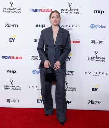 Micaela Diamond arrives on the red carpet at the 52nd International Emmy Awards at New York Hilton Midtown in New York City on Monday, November 25, 2024.  NYP20241125151 JohnxAngelillo