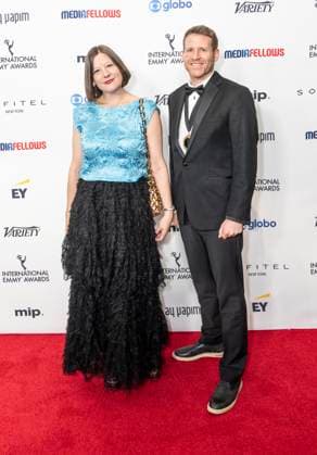 November 25, 2024, New York, New York, USA: Daisy Allsop, Peter Beard attend International Emmy Awards at Hilton Times Square Hotel in New York on November 25, 2024 New York USA - ZUMAr339 20241125_znp_r339_046 Copyright: xLevxRadinx