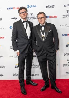 November 25, 2024, New York, New York, USA: Jakub Piatek and Maciej Kubicki attend International Emmy Awards at Hilton Times Square Hotel in New York on November 25, 2024 New York USA - ZUMAr339 20241125_znp_r339_042 Copyright: xLevxRadinx