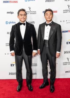 November 25, 2024, New York, New York, USA: Park Chul-soo and J. Q. Lee attend International Emmy Awards at Hilton Times Square Hotel in New York on November 25, 2024 New York USA - ZUMAr339 20241125_znp_r339_050 Copyright: xLevxRadinx