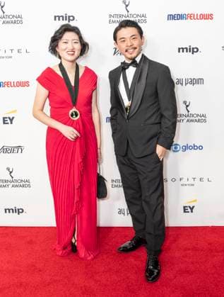 November 25, 2024, New York, New York, USA: Kiara Hata and Yosuke Hosoi attend International Emmy Awards at Hilton Times Square Hotel in New York on November 25, 2024 New York USA - ZUMAr339 20241125_znp_r339_066 Copyright: xLevxRadinx
