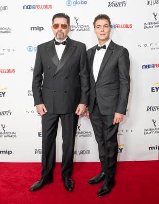 November 25, 2024, New York, New York, USA: Ramon Campos Saez and Josep Cister Rubio attend International Emmy Awards at Hilton Times Square Hotel in New York on November 25, 2024 New York USA - ZUMAr339 20241125_znp_r339_075 Copyright: xLevxRadinx