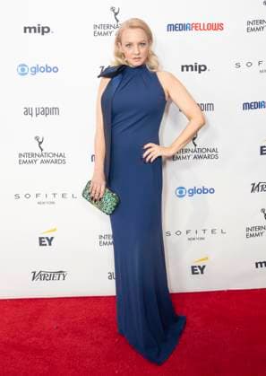 November 25, 2024, New York, New York, USA: Wendi McLendon-Covey wearing dress by Tadashi Shiji attends International Emmy Awards at Hilton Times Square Hotel in New York on November 25, 2024 New York USA - ZUMAr339 20241125_znp_r339_126 Copyright: xLevxRadinx
