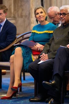 Amsterdam, The Netherlands, 2024-11-26 15:59:55 AMSTERDAM, 26-11-2024, Royal Palace AmsterdamKing Willem Alexander presents the Erasmus Prize to Indian writer Amitav Ghosh (Kolkata, 1956) at the Royal Palace Amsterdam. The King is a patron of the Praemium Erasmianum foundation. PHOTO: NLBeeld Patrick van Emst Credit: NL Beeld Patrick van Emst  Copyright: xx x