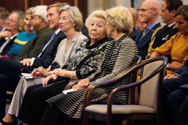 Amsterdam, The Netherlands, 2024-11-26 16:15:09 AMSTERDAM, 26-11-2024, Royal Palace AmsterdamKing Willem Alexander presents the Erasmus Prize to Indian writer Amitav Ghosh (Kolkata, 1956) at the Royal Palace Amsterdam. The King is a patron of the Praemium Erasmianum foundation. PHOTO: NLBeeld Patrick van Emst Credit: NL Beeld Patrick van Emst  Copyright: xx x