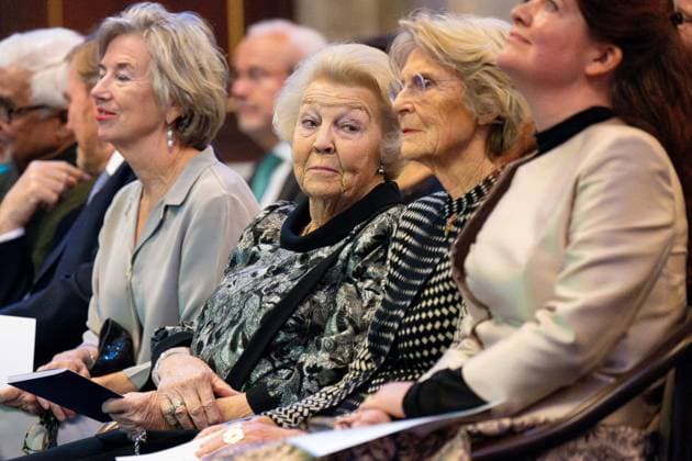 Royals at Erasmus Prize - Amsterdam Princess Beatrix during the presentation of the Erasmus Prize at the Royal Palace Amsterdam, Netherlands on November 26, 2024. Photo by Patrick van Emst Bruno Press ABACAPRESS.COM Amsterdam Netherlands  Copyright: xBrunoxPress ABACAx