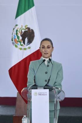 Claudia Sheinbaum Pardo, President of Mexico, speaks during the National Agreement for the Human Right to Water and Sustainability, held at the Ecological Park of Xochimilco. on November 25, 2024 in Mexico City, Mexico. Mexico City Mexico - ZUMAe321 20241125_zia_e321_005 Copyright: xCarlosxSantiagox