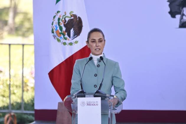 Claudia Sheinbaum Pardo, President of Mexico, speaks during the National Agreement for the Human Right to Water and Sustainability, held at the Ecological Park of Xochimilco. on November 25, 2024 in Mexico City, Mexico. Mexico City Mexico - ZUMAe321 20241125_zia_e321_007 Copyright: xCarlosxSantiagox