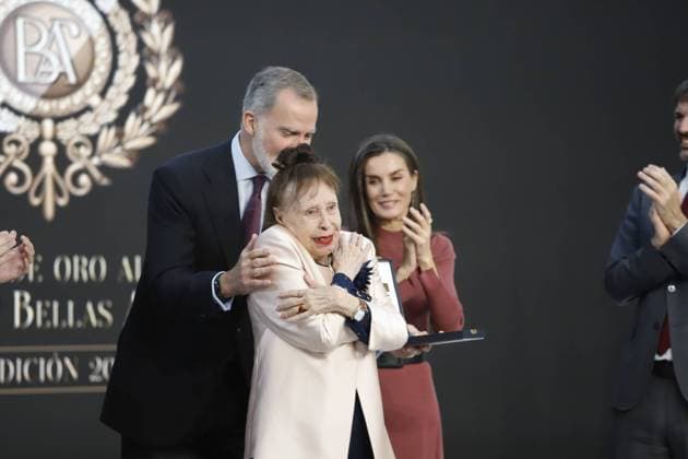 Bilder des Jahres 2024, Entertainment 11 November News Bilder des Tages Spain King Felipe VI and Queen Letizia during delevery of Gold Medals for Merit in Fine Arts in Sevilla on Wednesday, 27 November 2024. Cordon Press 