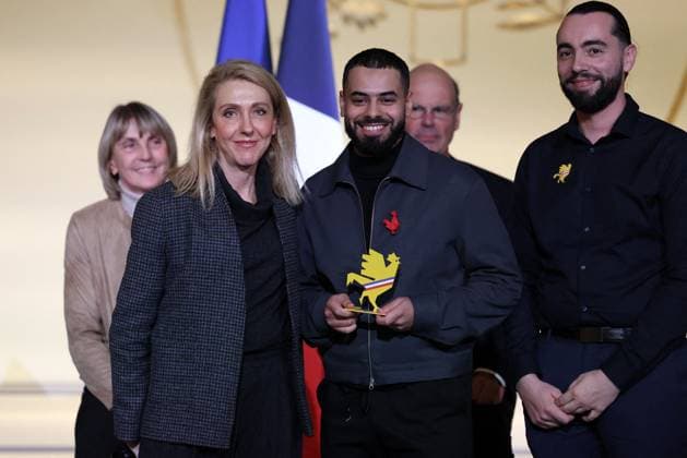 Macron Presides Over Young Talented Entrepreneur Award Ceremony - Paris Sibyle Veil attends the award ceremony for young talented entrepreneurs from immigration suburbs in France at the Elysee Palace in Paris, France on November 27, 2024. Photo by Stephane Lemouton Pool ABACAPRESS.COM Paris France  Copyright: xLemoutonxStephane Pool ABACAx