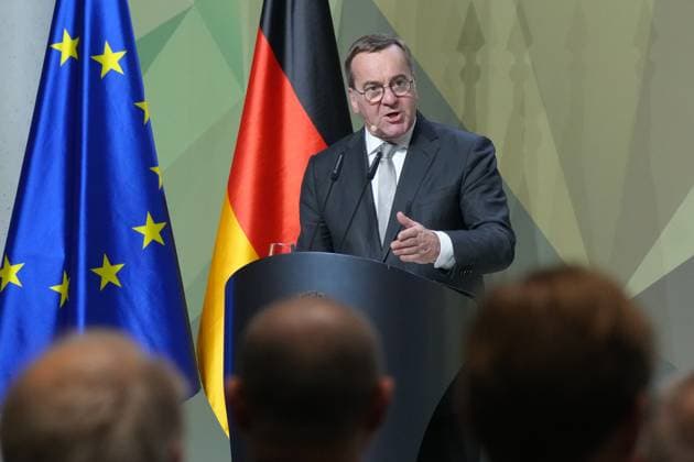 Presentation of the Bundeswehr and Society 2024 Award Defense Minister Boris Pistorius in portrait during his speech at the presentation of the Bundeswehr and Society 2024 Award at Paul Loebe Haus, Berlin, 28 11 2024 Berlin Berlin Germany