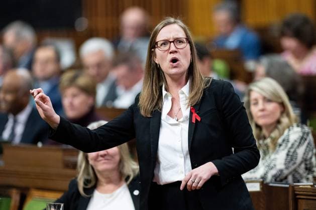 November 28, 2024, Ottawa, On, Canada: Leader of the Government in the House of Commons Karina Gould rises during Question Period in the House of Commons on Parliament Hill in Ottawa, on Thursday, Nov. 28, 2024. Ottawa Canada  - ZUMAc35_ 20241128_zaf_c35_070 Copyright: xSpencerxColbyx