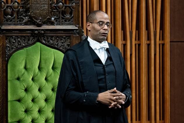 November 28, 2024, Ottawa, On, Canada: Greg Fergus Speaker of the House of Commons rises during Question Period in the House of Commons on Parliament Hill in Ottawa, on Thursday, Nov. 28, 2024. Ottawa Canada  - ZUMAc35_ 20241128_zaf_c35_077 Copyright: xSpencerxColbyx