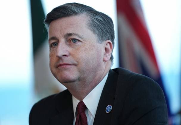 November 28, 2024, Vancouver, Bc, CANADA: United Kingdom Minister of State for Trade Policy Douglas Alexander listens during the closing news conference at the Comprehensive and Progressive Agreement for Trans-Pacific Partnership (CPTPP) commission meeting, in Vancouver, on Thursday, November 28, 2024. Vancouver CANADA  - ZUMAc35_ 20241128_zaf_c35_097 Copyright: xDarrylxDyckx