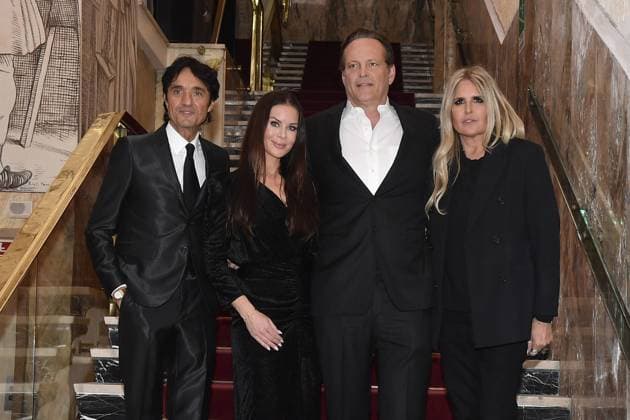 Turin: Turin: 42nd Turin Film Festival. Award ceremony with Stella della Mole to Vince Vaughn. In the photo: Giulio Base, Kyla Weber, Vince Vaughn, Tiziana Rocca Turin  - ZUMAp169 20241129_zea_p169_158 Copyright: xMaurizioxD Avanzox