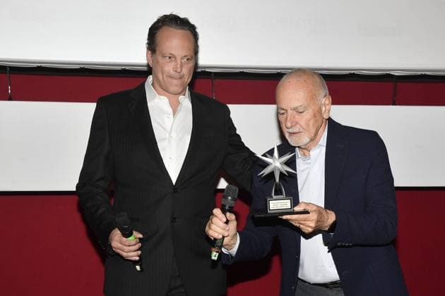 Turin: Turin: 42nd Turin Film Festival. Stella della Mole Award Ceremony to Vince Vaughn. In the photo: Vince Vaughn, Enzo Ghigo Turin  - ZUMAp169 20241129_zea_p169_168 Copyright: xMaurizioxD Avanzox