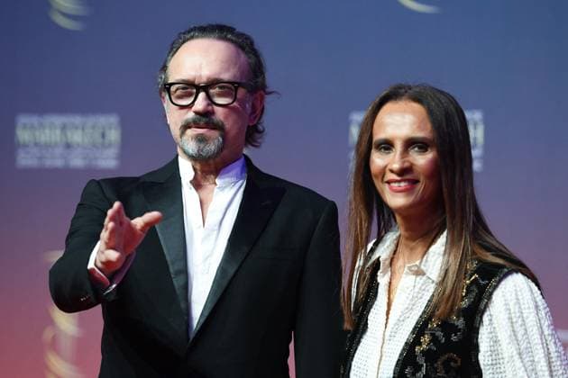 Marrakech Opening Ceremony Red Carpet Vincent Perez and Karine Silla-Perez attending the Opening Ceremony red carpet during the 21st Marrakech International Film Festival in Marrakech, Morocco on November 29, 2024. Photo by Aurore Marechal ABACAPRESS.COM Marrakech Morocco  Copyright: xMarechalxAurore ABACAx