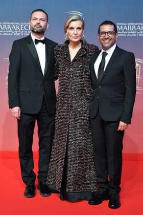 Marrakech Opening Ceremony Red Carpet Remi Bonhomme, Melita Toscan du Plantier and Ali Hajji attending the Opening Ceremony red carpet during the 21st Marrakech International Film Festival in Marrakech, Morocco on November 29, 2024. Photo by Aurore Marechal ABACAPRESS.COM Marrakech Morocco  Copyright: xMarechalxAurore ABACAx