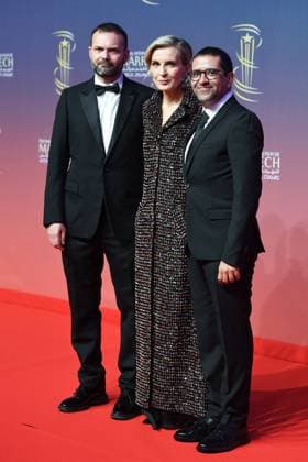 Marrakech Opening Ceremony Red Carpet Remi Bonhomme, Melita Toscan du Plantier and Ali Hajji attending the Opening Ceremony red carpet during the 21st Marrakech International Film Festival in Marrakech, Morocco on November 29, 2024. Photo by Aurore Marechal ABACAPRESS.COM Marrakech Morocco  Copyright: xMarechalxAurore ABACAx