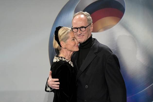 German Sustainability Award 2024 on 29 11 2024 at the Maritim Hotel in Düsseldorf Matteo Thun architect with his wife Susanne Thun xJFx
