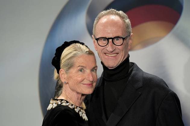 German Sustainability Award 2024 on 29 11 2024 at the Maritim Hotel in Düsseldorf Matteo Thun architect with his wife Susanne Thun xJFx