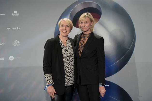 German Sustainability Award 2024 on 29 11 2024 at the Maritim Hotel in Düsseldorf Christina Obergföll athlete , left and Heike Drechsler athlete xJFx