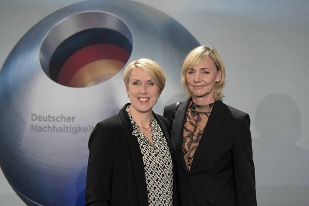 German Sustainability Award 2024 on 29 11 2024 at the Maritim Hotel in Düsseldorf Christina Obergföll athlete , left and Heike Drechsler athlete xJFx