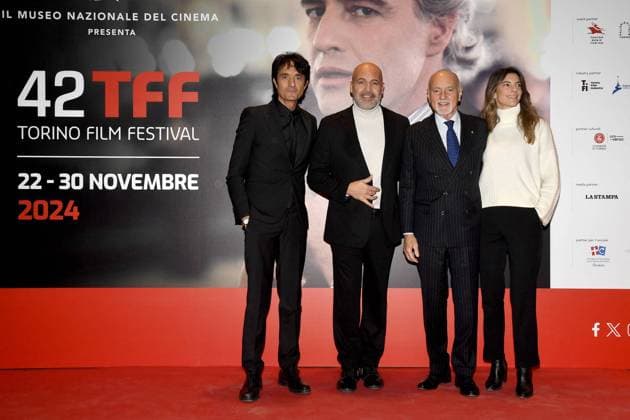 Entertainment Themen der Woche KW48 Entertainment Bilder des Tages 42nd TFF - Billy Zane At Waltzing with Brando Photocall Giulio Base, Billy Zane, Enzo Ghigo and Elisa Giordano attending the Photocall film Waltzing with Brando during the 42nd Turin Film Festival, in Turin, Italy, on November 30, 2024. Photo by Maurizio D Avanzo IPA ABACAPRESS.COM Turin Italy  Copyright: xD AvanzoxMaurizio IPA ABACAx