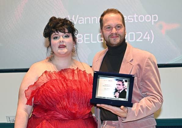 November 30, 2024, Torino: The winners Rosita actress and Wannes Destoop director film Holy Rosita during the award at the closing ceremony the 42th edition of the Torino Film Festiva in Turin, Italy, 30 November 2024. ANSA ALESSANDRO DI MARCO Torino  - ZUMAa110 20241130_zaf_a110_026 Copyright: xAlessandroxDixMarcox xZ63x