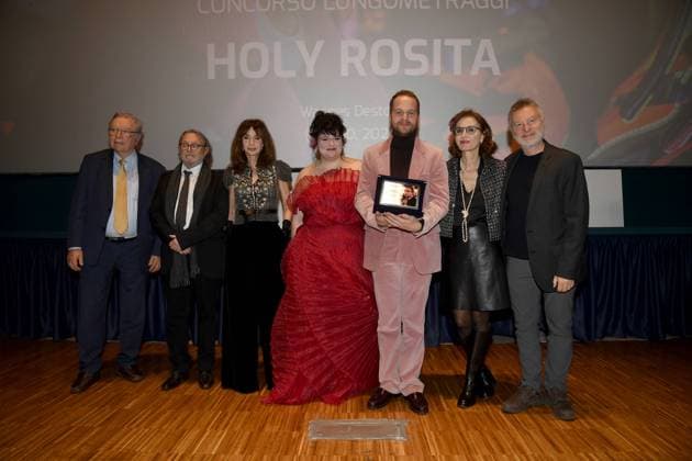 Turin: 42nd Turin Film Festival. Cinema Massimo. Awards Ceremony. In the photo: Holy Rosita and Wannes Destoop  Copyright: xMaurizioxD Avanzox xipa-agency.nx xDxAvanzo xMangiarottix IPA_Agency_IPA51993245