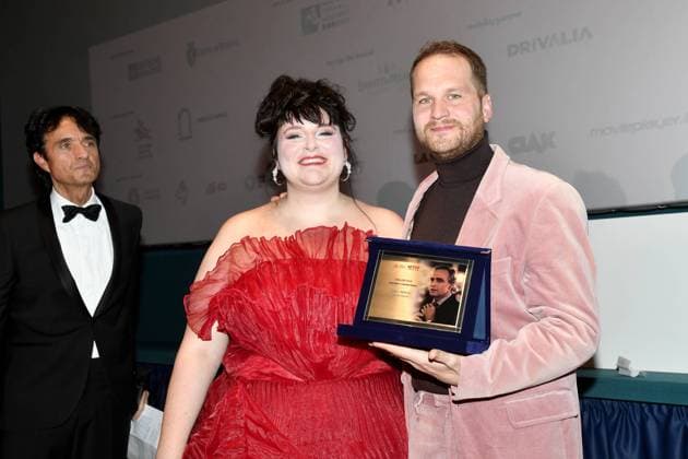 Entertainment Bilder des Tages Turin: Turin: 42nd Turin Film Festival. Cinema Massimo. Awards Ceremony. In the photo: Holy Rosita, Giulio Base, Wannes Destoop Turin  - ZUMAp169 20241130_zea_p169_495 Copyright: xMaurizioxD Avanzox