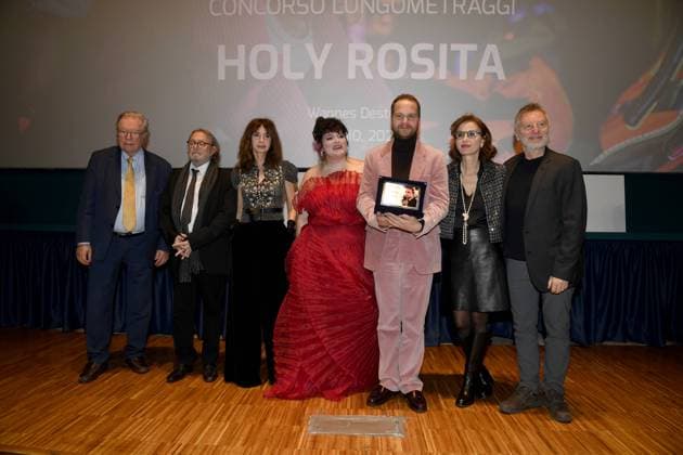 Turin: Turin: 42nd Turin Film Festival. Cinema Massimo. Awards Ceremony. In the photo: Holy Rosita and Wannes Destoop Turin  - ZUMAp169 20241130_zea_p169_484 Copyright: xMaurizioxD Avanzox