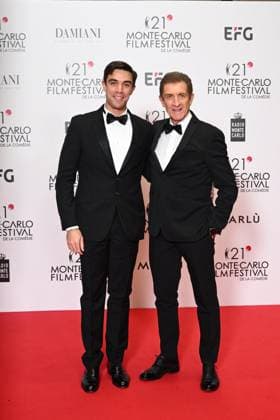 Monte-Carlo Film Festival de la Comedie, Preisverleihung 21st Montecarlo Film Festival - Res Carpet Awards Ceremony. 21st Montecarlo Film Festival - Res Carpet Awards Ceremony. In the photo Ezio Greggio, Gabriele Greggio Monte Carlo  Copyright: xIPA ABACAx