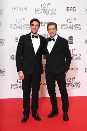 Monte-Carlo Film Festival de la Comedie, Preisverleihung 21st Montecarlo Film Festival - Res Carpet Awards Ceremony. 21st Montecarlo Film Festival - Res Carpet Awards Ceremony. In the photo Ezio Greggio, Gabriele Greggio Monte Carlo  Copyright: xIPA ABACAx