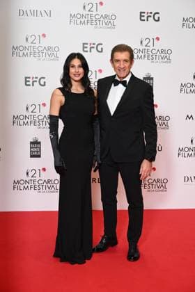 Monte-Carlo Film Festival de la Comedie, Preisverleihung 21st Montecarlo Film Festival - Res Carpet Awards Ceremony. 21st Montecarlo Film Festival - Res Carpet Award Ceremony. In the photo Ezio Greggio, Siria Vendemmiale Monte Carlo  Copyright: xIPA ABACAx