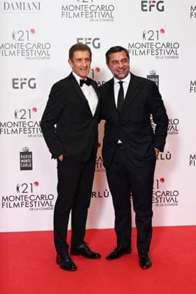 Monte-Carlo Film Festival de la Comedie, Preisverleihung 21st Montecarlo Film Festival - Res Carpet Awards Ceremony. 21st Montecarlo Film Festival - Res Carpet Awards Ceremony. In the photo Ezio Greggio, Giorgio Damiani Monte Carlo  Copyright: xIPA ABACAx