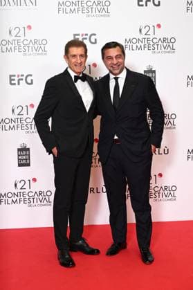Monte-Carlo Film Festival de la Comedie, Preisverleihung 21st Montecarlo Film Festival - Res Carpet Awards Ceremony. 21st Montecarlo Film Festival - Res Carpet Awards Ceremony. In the photo Ezio Greggio, Giorgio Damiani Monte Carlo  Copyright: xIPA ABACAx