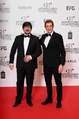 Monte-Carlo Film Festival de la Comedie, Preisverleihung 21st Montecarlo Film Festival - Res Carpet Awards Ceremony. 21st Montecarlo Film Festival - Res Carpet Awards Ceremony. In the photo Ezio Greggio,, Ricky Memphis Monte Carlo  Copyright: xIPA ABACAx