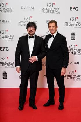 Monte-Carlo Film Festival de la Comedie, Preisverleihung 21st Montecarlo Film Festival - Res Carpet Awards Ceremony. 21st Montecarlo Film Festival - Res Carpet Awards Ceremony. In the photo Ezio Greggio,, Ricky Memphis Monte Carlo  Copyright: xIPA ABACAx