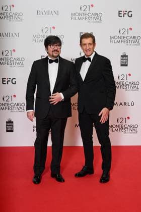 Monte-Carlo Film Festival de la Comedie, Preisverleihung 21st Montecarlo Film Festival - Res Carpet Awards Ceremony. 21st Montecarlo Film Festival - Res Carpet Awards Ceremony. In the photo Ezio Greggio,, Ricky Memphis Monte Carlo  Copyright: xIPA ABACAx